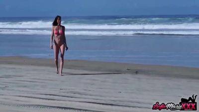 Marie - Sofie - Stunning Cougar Fucked Hardcore At Public Beach With Sofie Marie - hotmovs.com
