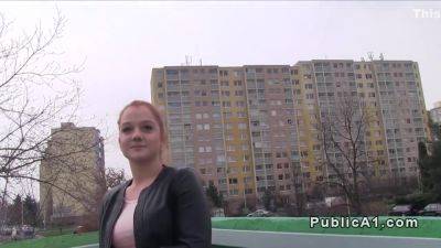 Redhead Czech Student Banged Outdoor - hclips.com - Czech