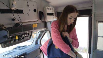 Myra Glasford and Tiny Red Head Schoolgirl go wild on a big dicked bus driver - sexu.com