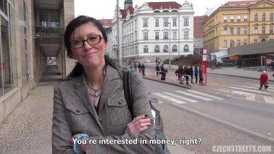 Czech Mom Veronika the Secretary - Amateur pov public sex for cash - sunporno.com - Czech