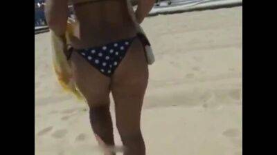 Tanned cougar was picked up on a public beach for kinky sex and a facial - sunporno.com - Germany - Brazil