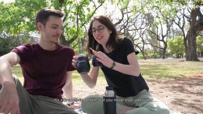 How Does A Day At The Park End Up With A Public Blowjob? - Cute Teen Swallows Cum - hclips.com