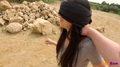 Blind Dumb Girl Persuaded To Have Sex - Outdoor Sex In Gravel Pit - hclips.com
