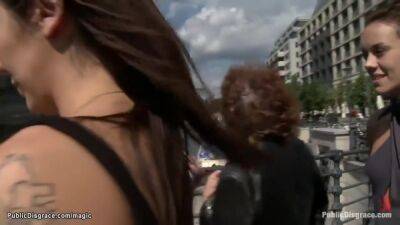 Lean Bound Euro Babe Fucked In Public - upornia.com - Germany