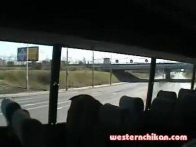 young busty redhead groped in bus - sunporno.com