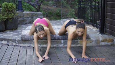 Rebecca Volpetti - Zen yoga girls Rebecca Volpetti and Talia Mint outdoor sex - sexu.com