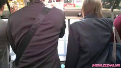 bus ride tease - asian public sex video - sunporno.com - Asian