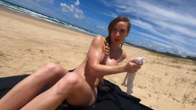 Letting Horny Strangers Watch Me Stuff My Swimsuit In My Ass! On Public Beach - hclips.com