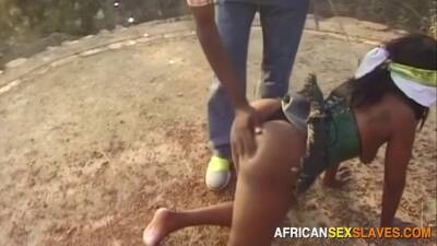 Ebony african whore spanked outdoor needs punishment - txxx.com