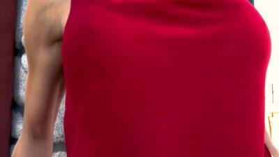 Red Dress Outdoor Cum Showers Milka Porkov - upornia.com