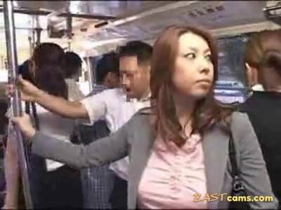 Open Japanese cock in the bus - sunporno.com - Japan - Asian