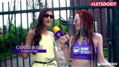 Coco - BumsBesuch - Coco Kiss Skinny German Brunette Fucked Her Fan Hard Outdoor - LETSDOEIT - sexu.com - Germany