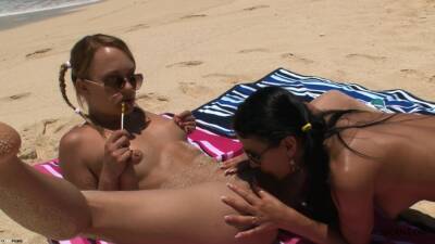 Rest On The Public Beach. Two Nudists Fucking Each Other In The Sand - txxx.com