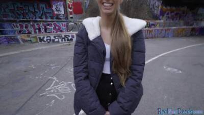 Finish blonde babe gets picked up in public has outdoor sex - hotmovs.com