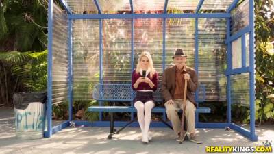 Riley - Riley Star And J Mac - Old Man Gets His Portion Of Pleasures At The Bus Stop - hclips.com