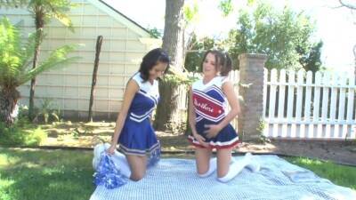 Outdoor 69 With 2 Young Pigtailed Lesbian Busty Cheerleaders - upornia.com