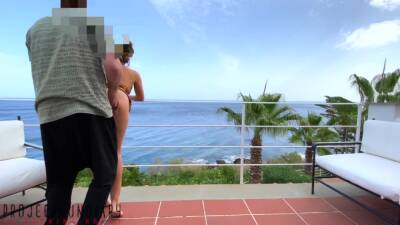 Summer - Summer Terrace People Watching - Risky Public Outdoor Sex Close To The Neighbors - hclips.com