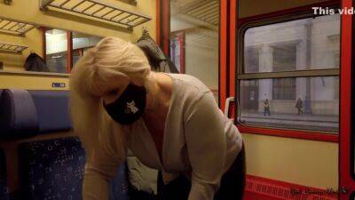 Exciting Journey Ride On The Train With Anna Valentine - Public Blowjob - hclips.com