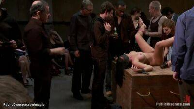 James Deen - Slave On Wooden Box Public Groped - James Deen And Ashli Ames - upornia.com
