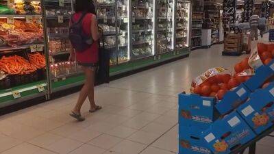 No Bra No Panties In Local Supermarket # My New Pink Rose Butt Plug # Risky Flashing In Public Place - hclips.com