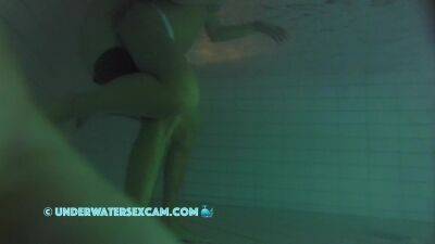 Hide under the waterfall in the public pool, pull down your pants, stick your dick in and fuck her! - hclips.com