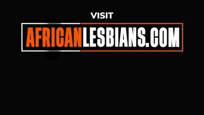 Busty and Slim Ebony Lesbians OUTDOOR - sunporno.com - African