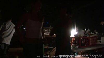 Girls Night Out - Wet T Contest - Outdoor public flashing - sunporno.com