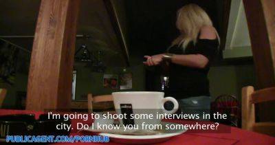 Blonde cafe waitress gets drilled in toilet for cash in POV reality video - sexu.com