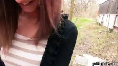 Kelly - Tight Czech girl Kelly Sun paid for sex in public with a stranger - sunporno.com - Czech