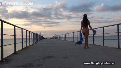 Nude Stroll In Public - Naughty Lada - txxx.com - Russia