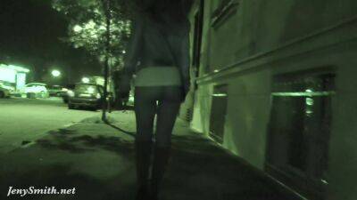 Jeny Smith goes in a club with simless transparent leggings. Teasing a stranger in public place - hclips.com - Russia