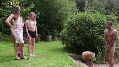 CFNM group public BJ and HJ by femdom babes outdoor - hotmovs.com