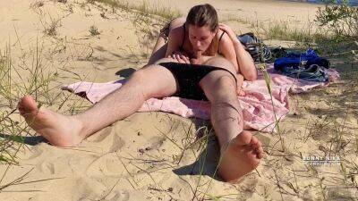 Sucking His Dick At Public Nudist Beach - hclips.com - Russia