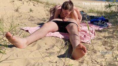 Sucking His Dick At Public Nudist Beach - hclips.com - Russia