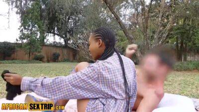 Nubian Princess In Perfect Ebony Skips College For Outdoor Picnic Sex With Her Big Dick Tutor - hotmovs.com