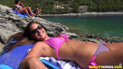 Amirah Adara & her hot friends get wild in a hot outdoor FFM reality threesome - sexu.com