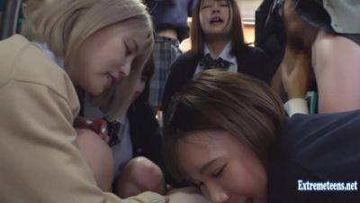 Twelve Schoolgirls Fuck Commuter On Bus Deep Throat And Ride In Public Outrageous Action New For May - txxx.com - Japan - Asian - Japanese