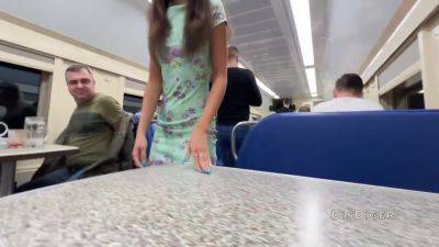 Public Pickup On The Train - Unfaithful Wife Cheats On Her Husband In The Next Compartment 22 Min With Katty West - upornia.com