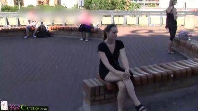Czech teen babes engage in public masturbation with mallcuties - sexu.com - Czech