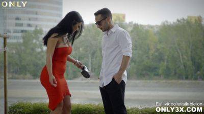 Honey - Honey Demon & Raul Costa get down and dirty in public with rough foot fucking and sugar daddy action - sexu.com - Romania