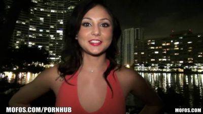 Marie - Ariana Marie gets caught and loves it in public - MMF threesome with big cock, natural tits and deepthroating - sexu.com