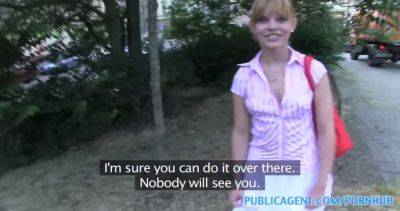 Albetzas tight shaved pussy gets pounded in public POV - sexu.com - Czech