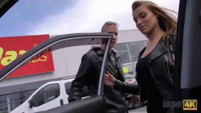 Czech couple gets naughty with blonde at shopping mall for cash - sexu.com - Czech
