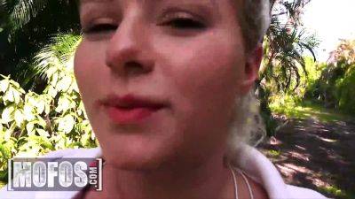 Ava Harper gets her tight pussy fingered in public park by a hung dude - sexu.com