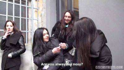 Czech students get wild with money & sex in public streets - sexu.com - Czech