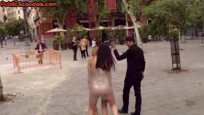 Public sluts whipped and fucked in orgy in front voyeurs - hotmovs.com