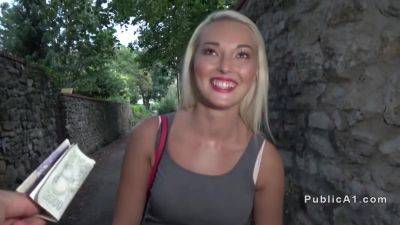 Czech Beauty Bangs In Public For Money - hclips.com - Czech