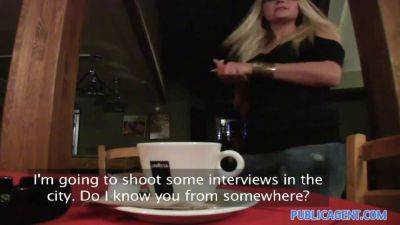 Blonde cafe waitress fucks me in the toilet for cash, filmed in HD - sexu.com