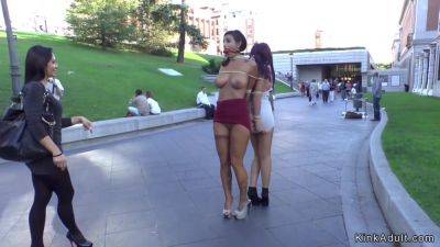 Stunning Euro Slaves Banged In Public With Coral Joice - upornia.com