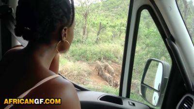 Cute Black College Girlfriend Gets Big Dick On Outdoor Trip! - hclips.com - African